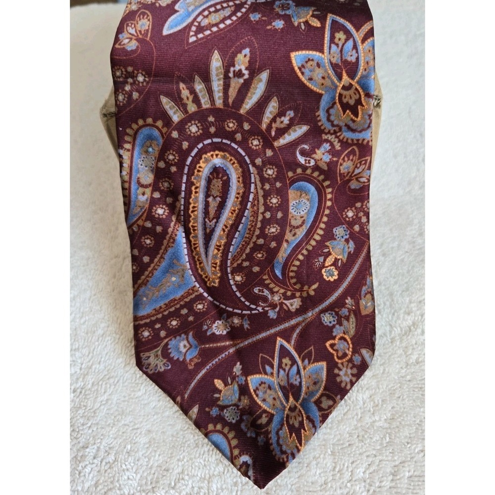 Nautica Mens 100% Silk Tye Pasley Print Multicolor